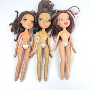 Bratz Dolls Lot of 3 MGA 2001 Nude Replacement Parts No Feet Hair Issues READ